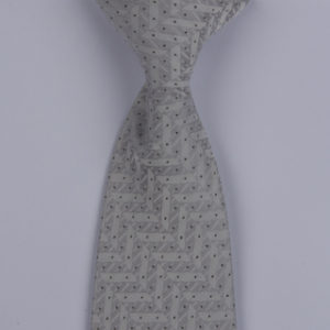 White/Silver Stairs Design Clip-on Tie-0