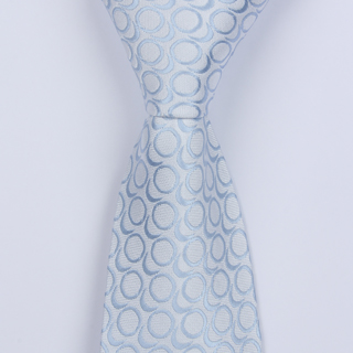 PASTEL BLUE CIRCLE ABSTRACT BOYS TIE-0