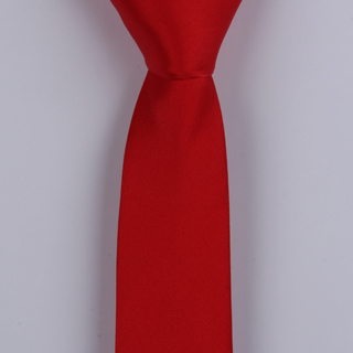 Red Skinny Silk satin Tie-0