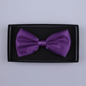 Plain Purple Bow Tie-0