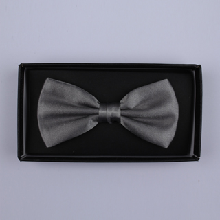 Plain Grey Bow Tie-0