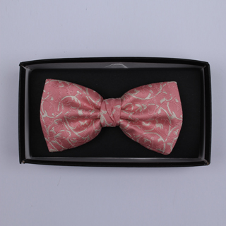Pink paisley Bow Tie-0