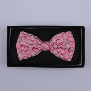 Pink abstract Floral Bow Tie-0