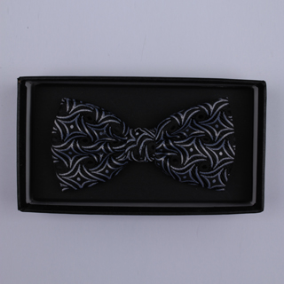 Black/Silver abstract Bow Tie-0