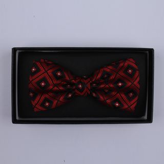 Black/Red Squares Bow Tie-0