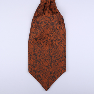 burnt Orange Paisley Self-Tie Cravat-0