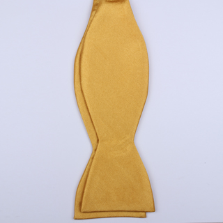 plain Mustard Yellow Self-Tie Bow Ties-0