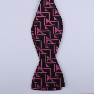 Black/Pink Arrow Self-Tie Bow Ties-0