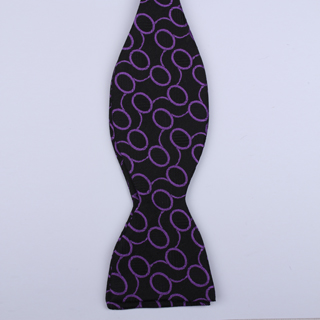 Black/Purple Links Self-Tie Bow Ties-0