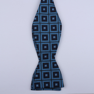 Black/Blue Squared Self-Tie Bow Ties-0