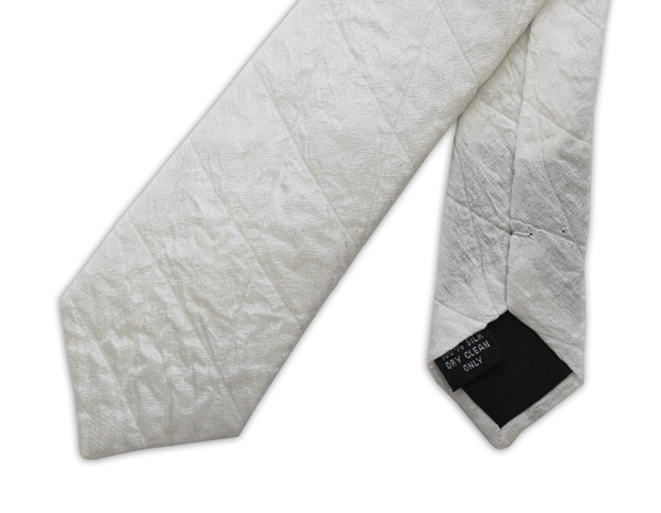 White Skinny Quilted Tie-0