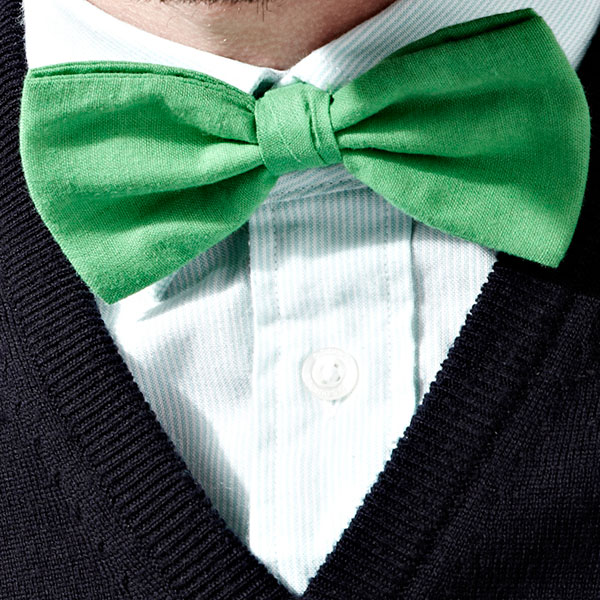 Green Cotton Bow Tie