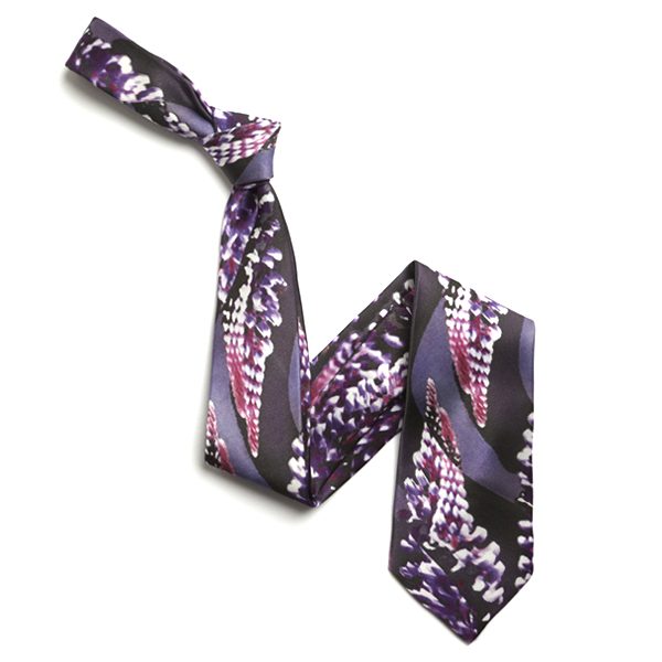 Purple/Pink Abstract floral Sorrento Silk Tie-0