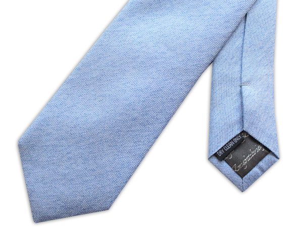 Light Blue Knightsbridge Neckwear Mens Plain Woven Tie