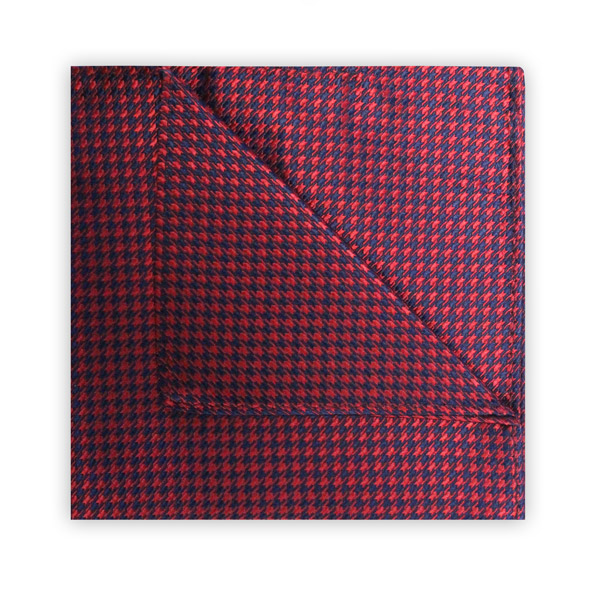 RED/NAVY HOUNDSTOOTH SQUARE