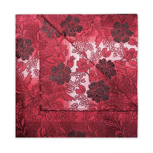 RED/BURGUNDY FLORAL SQUARE-0
