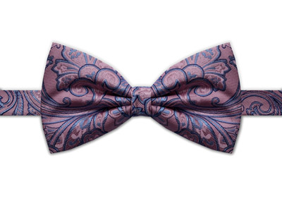 PINK & BLUE FLORAL BOW TIE-0