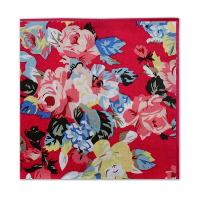 BRIGHT PINK LARGE FLORAL SQUARE-0