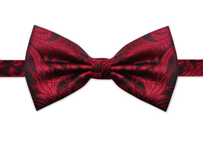 BURGUNDY & RED BOW TIE-0